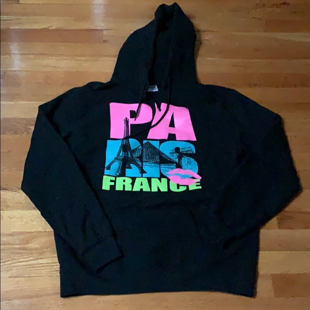 L/S France /Paris souvenir hoodie sweatshirt sz xl